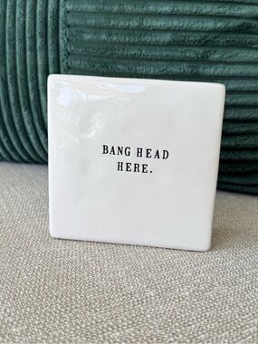 RAE DUNN | Funny Office Decor Stress Reduction Block Double Sided